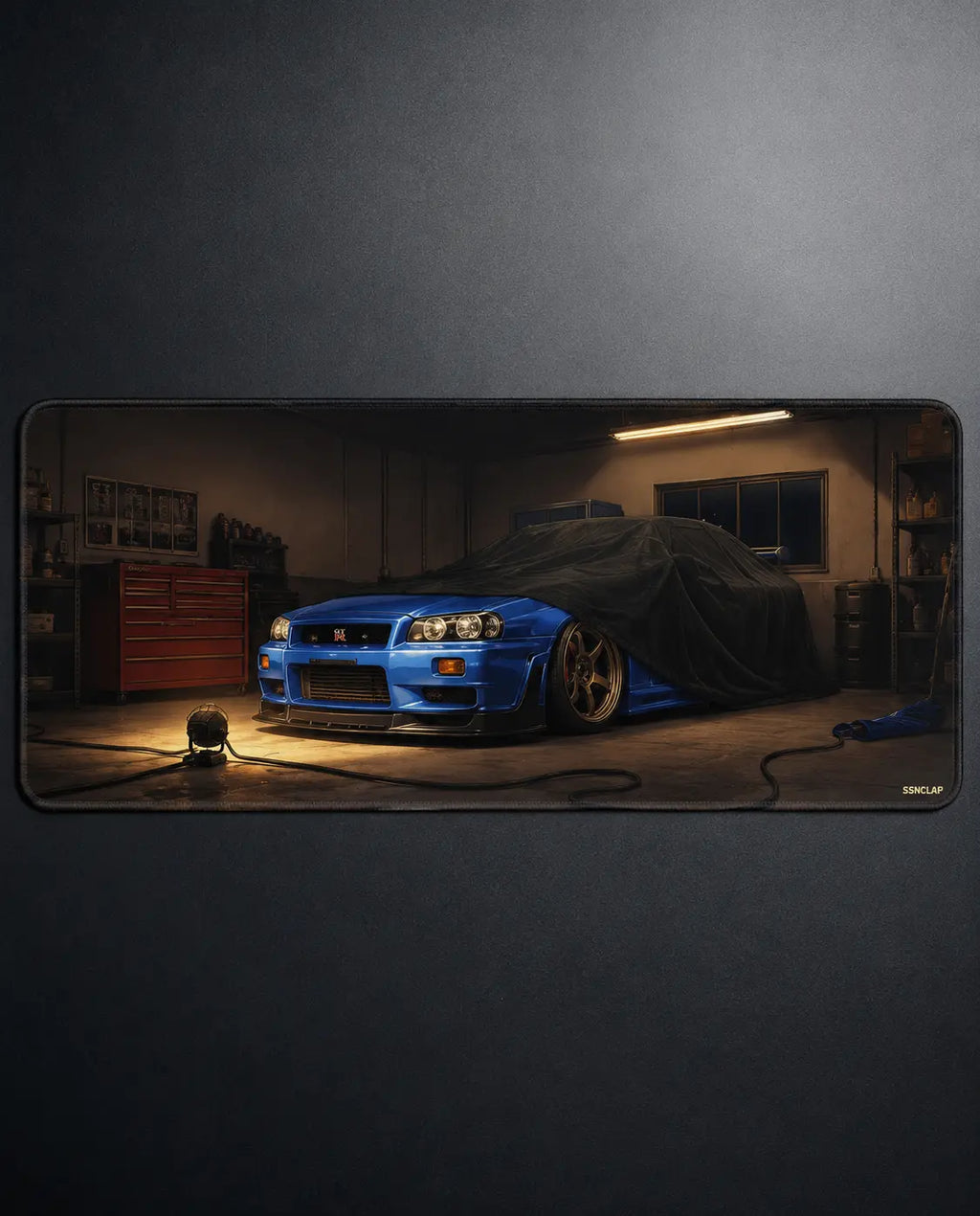 The Legend Sleeps - R34 GT-R Garage Deskmat