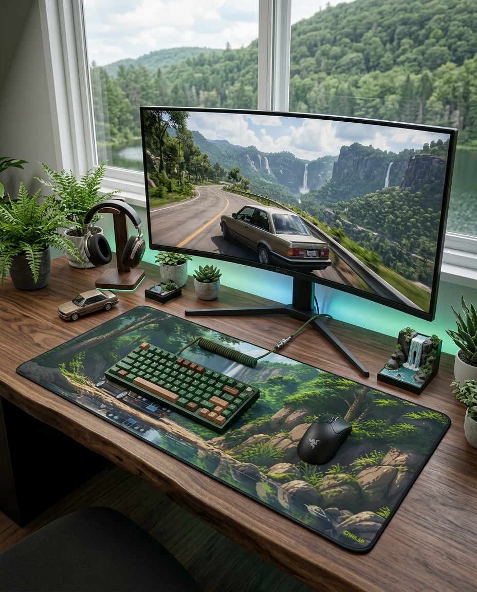 Pixel Falls - BMW E30 Deskmat