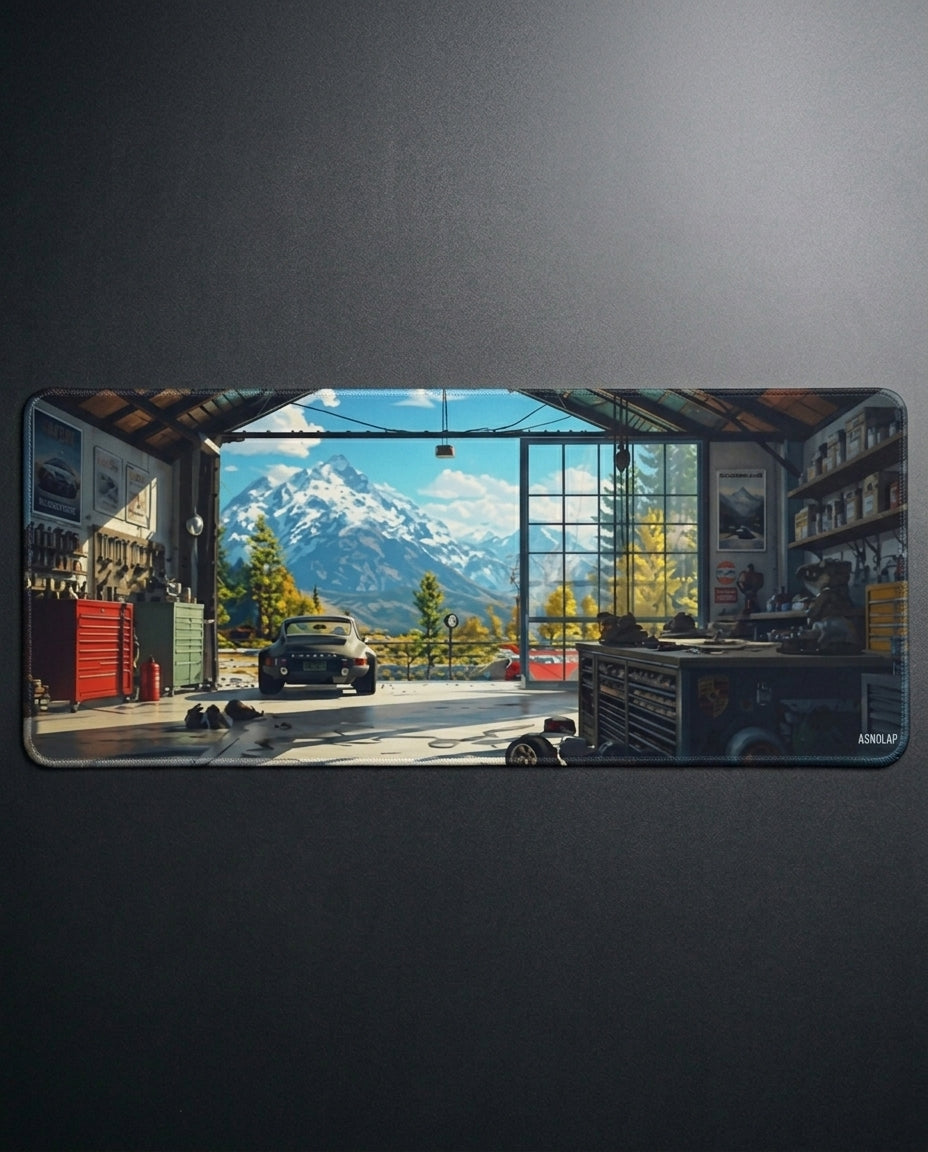 Rennsport Workshop - Porsche Garage Deskmat