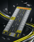 42NDLAP Indoor Parking Garage Diecast Desk Mat - Numbered Bays, LIFT, Fire Exit & Bike Storage